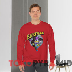 Vintage Bart Simpson Bartman Cape Moon T-shirt 2 Vintage Bart Simpson Bartman Cape Moon T shirt Red Sweatshirt