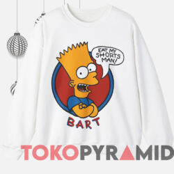 Vintage Bart Simpson Eat My Shorts Man T-shirt 2 Vintage Bart Simpson Eat My Shorts Man T shirt White Sweatshirt