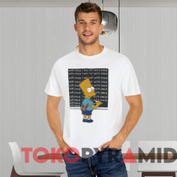 Vintage Bart Simpson I Will Not Waste Chalk T shirt White T shirt