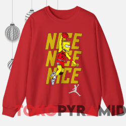 Bart Simpson Michael Jordan Chicago Bulls T-shirt 2 Vintage Bart Simpson Michael Jordan Chicago Bulls T shirt Red Sweatshirt