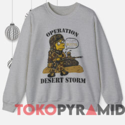 Vintage Bart Simpson Operation Desert Storm T-shirt 2 Vintage Bart Simpson Operation Desert Storm T shirt Grey Sweatshirt