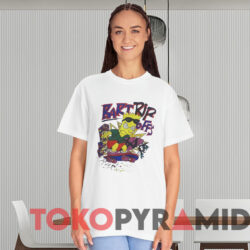 Vintage Bart Simpson Skateboard Bartrip Offs T shirt White T shirt