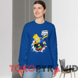 Vintage Bart Simpson Whoa Mama T-shirt 2 Vintage Bart Simpson Whoa Mama T shirt Blue Sweatshirt
