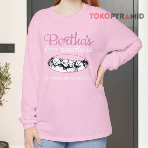 Vintage Bertha's Kitty Boutique Shirt For People Who Care About Cat Long sleeved