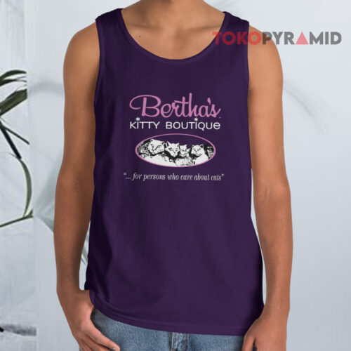 Vintage Bertha's Kitty Boutique Shirt For People Who Care About Cat Tank Top