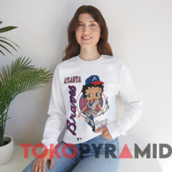 Vintage Betty Boop Atlanta Braves T-shirt 2 Vintage Betty Boop Atlanta Braves T shirt White Sweatshirt