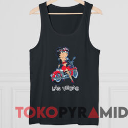 Vintage Betty Boop Biker Las Vegas T shirt Black TankTop