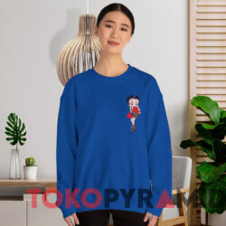 Vintage Betty Boop Boxing Double-Sided T-shirt 2 Vintage Betty Boop Boxing Double sided T shirt Blue Sweatshirt
