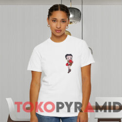 Vintage Betty Boop Boxing Double sided T shirt White T shirt