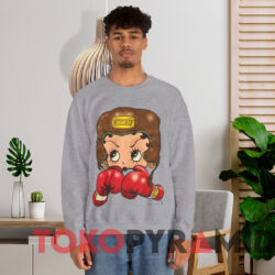 Vintage Betty Boop Boxing T-shirt 2 Vintage Betty Boop Boxing T shirt Grey Sweatshirt