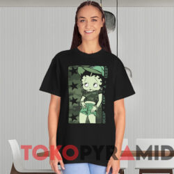 Vintage Betty Boop Camo T shirt Black T shirt