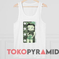 Vintage Betty Boop Camo T-shirt 4 Vintage Betty Boop Camo T shirt White TankTop