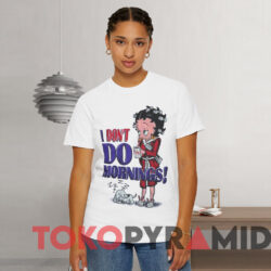 Vintage Betty Boop I Don't Do Morning T shirt White T shirt