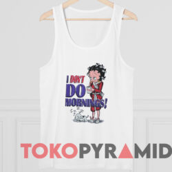 Vintage Betty Boop I Don't Do Morning T-shirt 4 Vintage Betty Boop I Don't Do Morning T shirt White TankTop