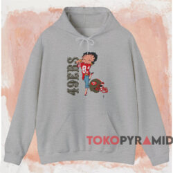 Vintage Betty Boop San Francisco 49ers T-shirt 2 Vintage Betty Boop San Francisco 49ers T shirt Grey Hoodie
