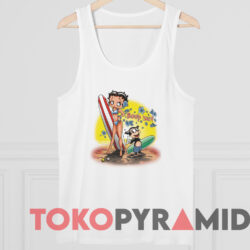 Vintage Betty Boop Surf T-shirt 4 Vintage Betty Boop Surf T shirt White TankTop