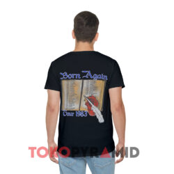 Vintage Black Sabbath 1983 Born Again Tour Shirt 2 Vintage Black Sabbath 1983 Born Again Tour Black T shirt Back