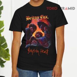 Vintage Britny Fox Boys In Heat 1989 Shirt 1 Vintage Britny Fox Boys In Heat 1989 Black T shirt