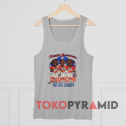 Vintage Broncos Three Amigos 1987 Afc Champs Grey Tank Top