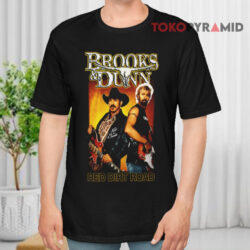 Vintage Brooks And Dunn Red Dirt Road Black T shirt