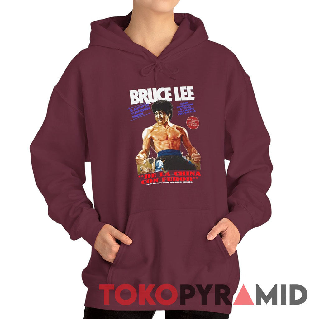 Vintage Bruce Lee De La China Con Furor Hoodie Vintage Bruce Lee De La China Con Furor Hoodie