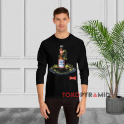 Vintage Budweiser Frogs Jump On A Bud Shirt 4 Vintage Budweiser Frogs Jump On A Bud Black Long sleeved