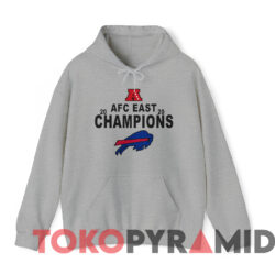 Vintage Buffalo Bills 2020 Afc East Champions T shirt Grey Hoodie