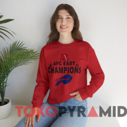 Vintage Buffalo Bills 2020 Afc East Champions T shirt Red Sweatshirt
