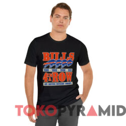 Vintage Buffalo Bills 4 In A Row Afc T shirt Black T shirt