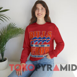 Vintage Buffalo Bills 4 In A Row AFC T-shirt 4 Vintage Buffalo Bills 4 In A Row Afc T shirt Red Sweatshirt