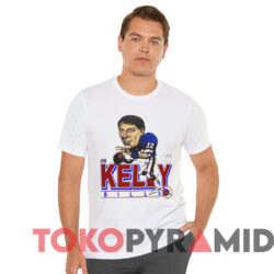 Vintage Buffalo Bills Jim Kelly Caricature T shirt White T shirt