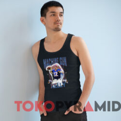 Vintage Buffalo Bills Jim Kelly Machine Gun T-shirt 4 Vintage Buffalo Bills Jim Kelly Machine Gun T shirt Black TankTop