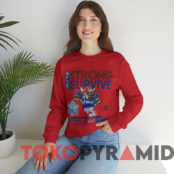 Vintage Buffalo Bills Only The Strong Survive T shirt Red Sweatshirt