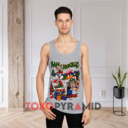 Daffy Duck Bugs Bunny Bah Humbug Christmas Sweatshirt 3 Vintage Bugs Bunny Daffy Duck Christmas Grey Tank Top