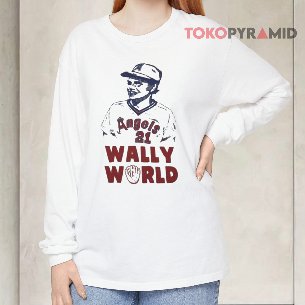 Vintage-California-Angels-Wally-World-Wally-Joyner-Long-sleeved Vintage California Angels Wally World Wally Joyner Long sleeved