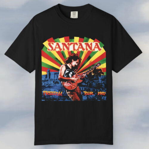 Vintage Carlos Santana 1987 Freedom Band T shirt