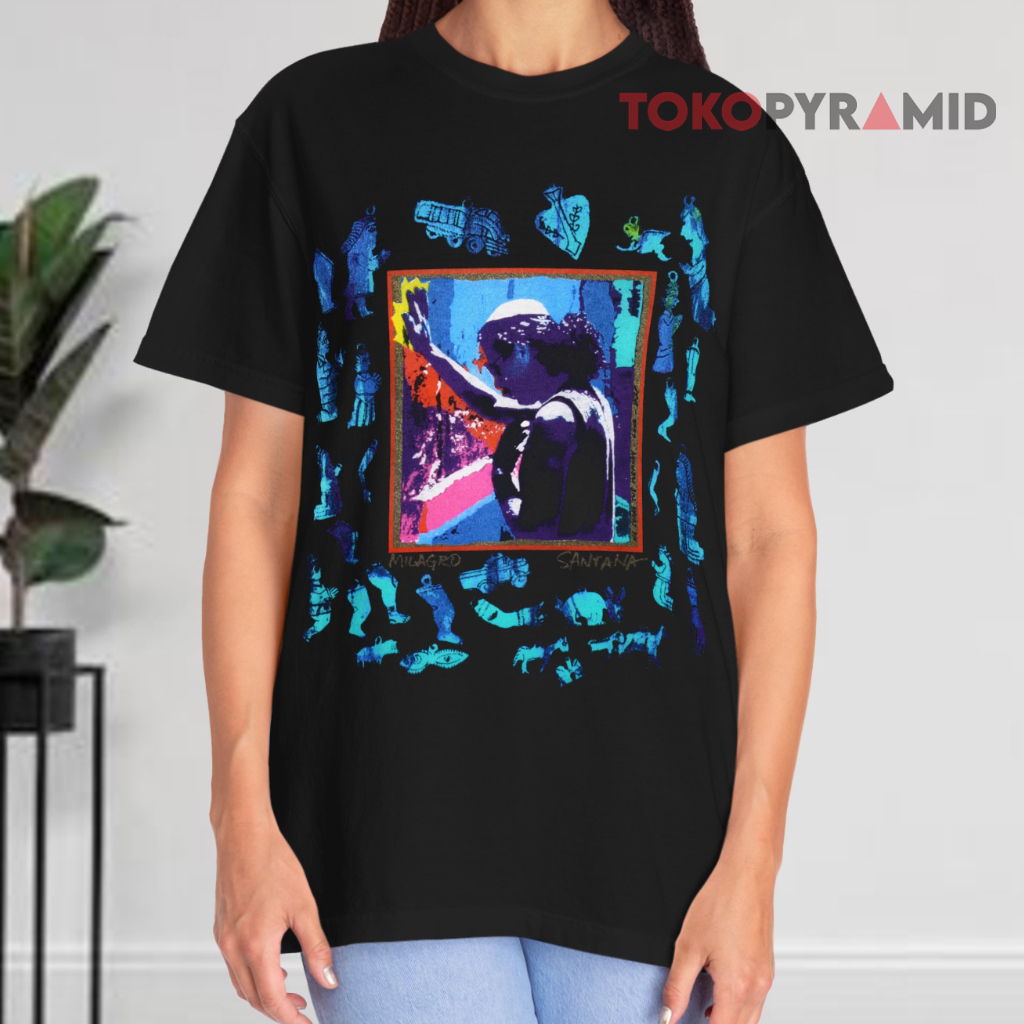 Vintage Carlos Santana Milagro Black T shirt Vintage Carlos Santana Milagro Black T shirt