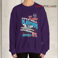 Vintage Charlotte Hornets 1993 Nba Playoffs purple Sweatshirt