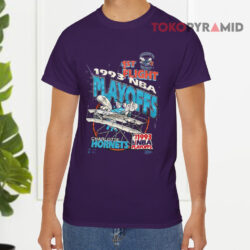 Vintage Charlotte Hornets 1993 NBA Playoffs Shirt 4 Vintage Charlotte Hornets 1993 Nba Playoffs purple T shirt