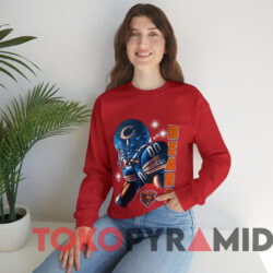 Vintage Chicago Bears GSH NFL Football T-shirt 3 Vintage Chicago Bears Gsh Nfl Football T shirt Red Sweatshirt