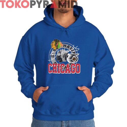 Vintage Chicago Blackhawks 75th NHL Graphic T Shirt