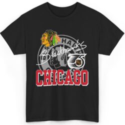 Vintage Chicago Blackhawks 75th NHL Graphic T-Shirt