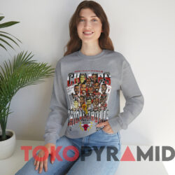 Vintage Chicago Bulls 1991 NBA World Champs Caricature T-shirt 2 Vintage Chicago Bulls 1991 Nba World Champs Caricature T shirt Grey Sweatshirt