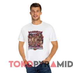 Vintage Chicago Bulls 5 Time Nba Champs Caricature T shirt White T shirt