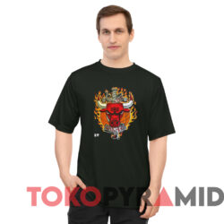 Vintage Chicago Bulls Basketball Fire Nba T shirt Black T shirt