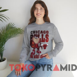 Chicago Bulls Looney Tunes Taz You Want Some T-shirt 3 Vintage Chicago Bulls Looney Tunes Taz You Want Some T shirt Grey Sweatshirt