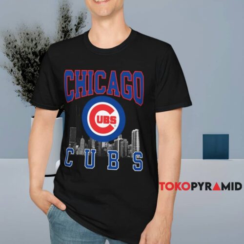 Vintage Chicago Cubs City Skyline Shirt Black T shirt Vintage Chicago Cubs City Skyline Shirt Black T shirt