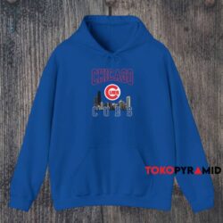 Vintage Chicago Cubs City Skyline Shirt 2 Vintage Chicago Cubs City Skyline Shirt Blue Hoodie