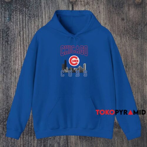Vintage Chicago Cubs City Skyline Shirt Blue Hoodie Vintage Chicago Cubs City Skyline Shirt Blue Hoodie