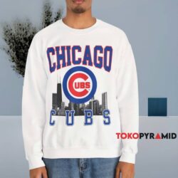 Vintage Chicago Cubs City Skyline Shirt 4 Vintage Chicago Cubs City Skyline Shirt White Sweatshirt